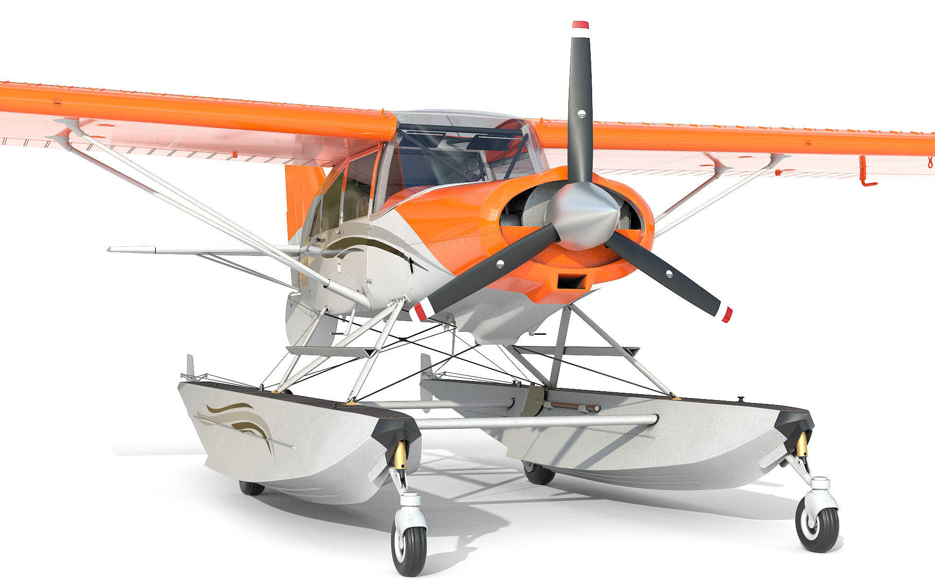 Light hydroplane Maule with interior 3D model_2