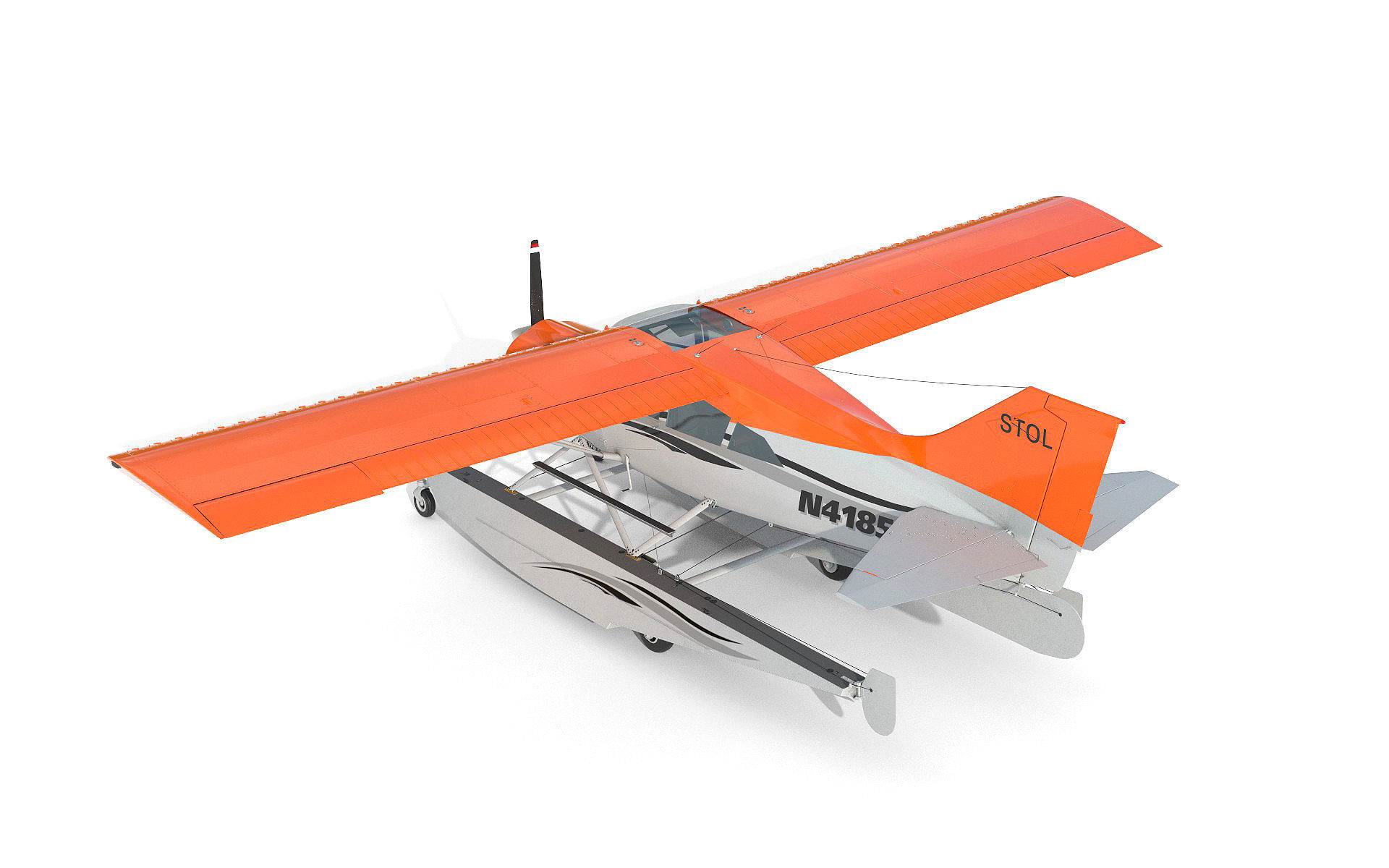 Light hydroplane Maule with interior 3D model_7