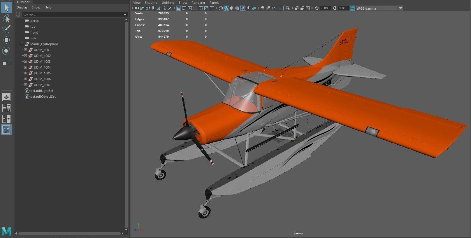 Light hydroplane Maule with interior 3D model_15
