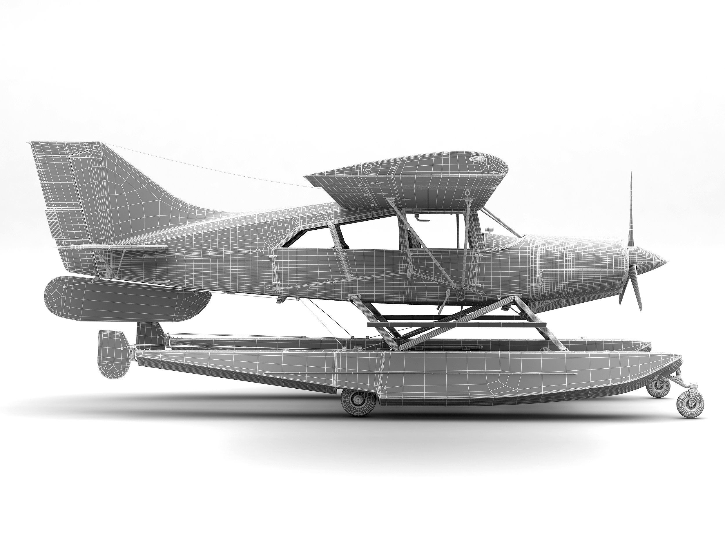 Light hydroplane Maule with interior 3D model_10