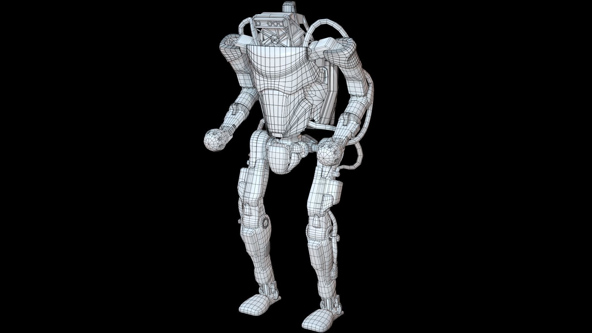 Atlas Robot Boston Dynamics Low-poly 3D model_13