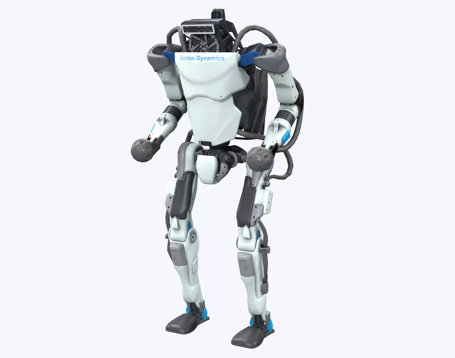 Atlas Robot Boston Dynamics Low-poly 3D model_0