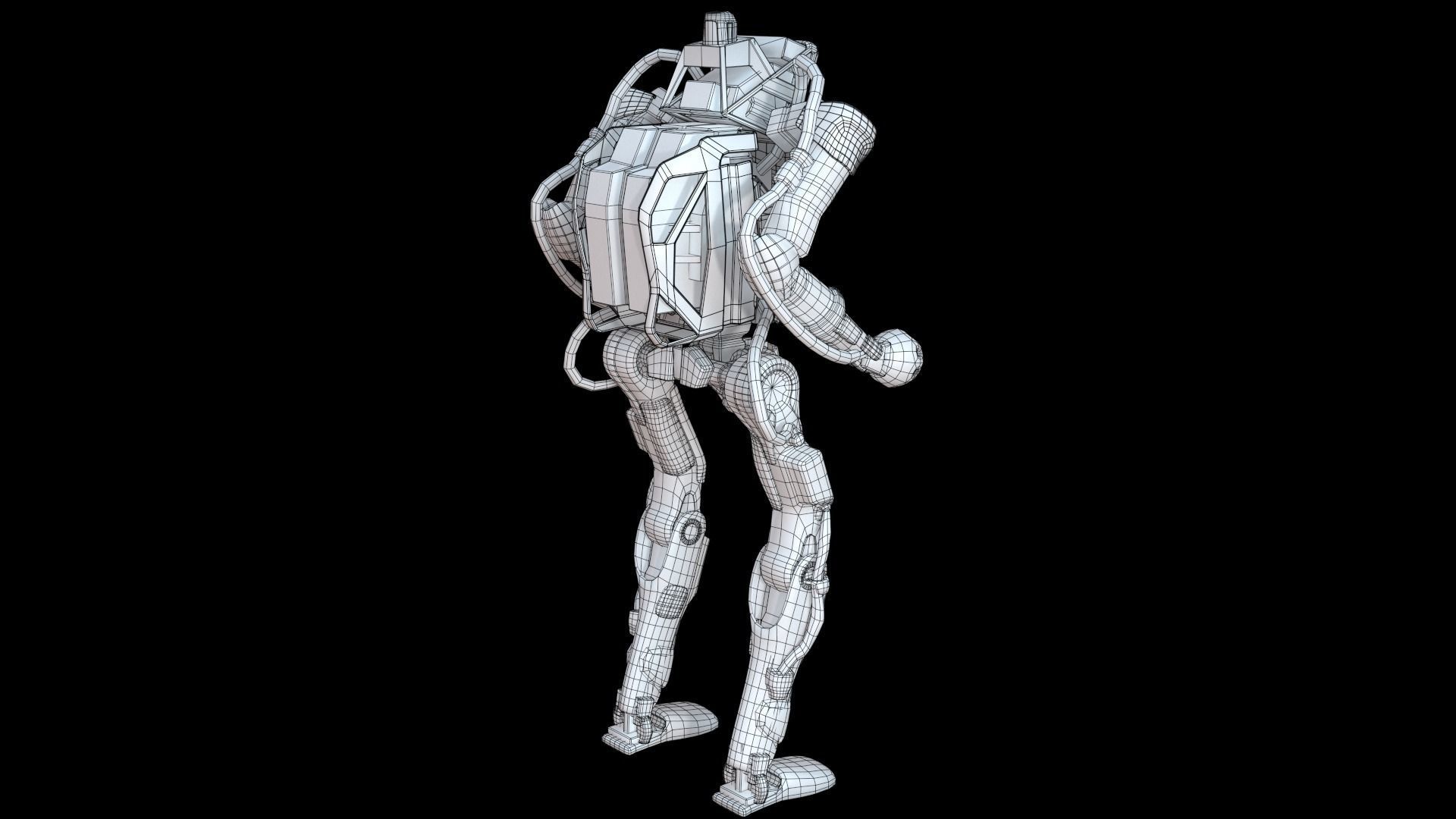 Atlas Robot Boston Dynamics Low-poly 3D model_15