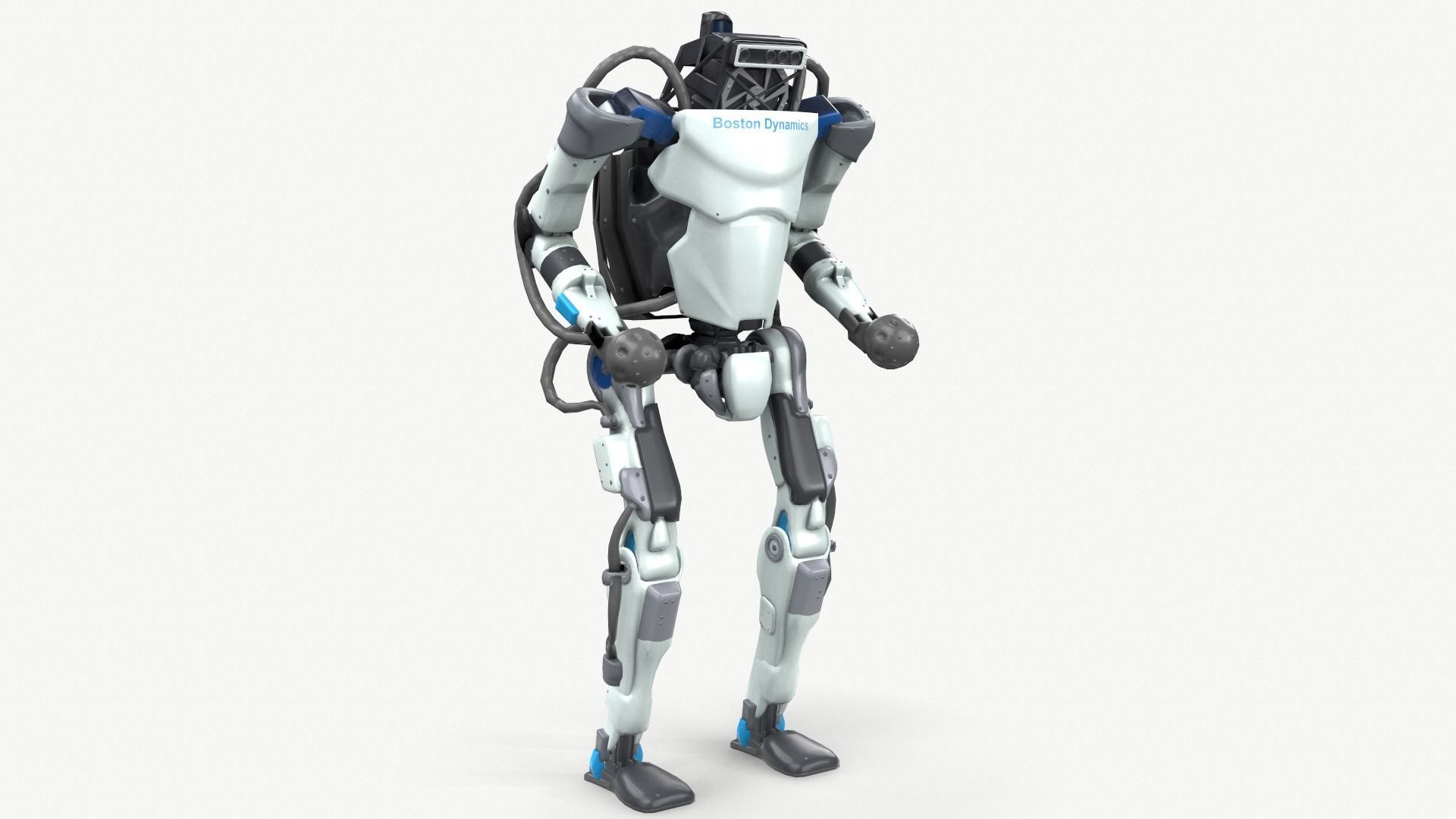 Atlas Robot Boston Dynamics Low-poly 3D model_8