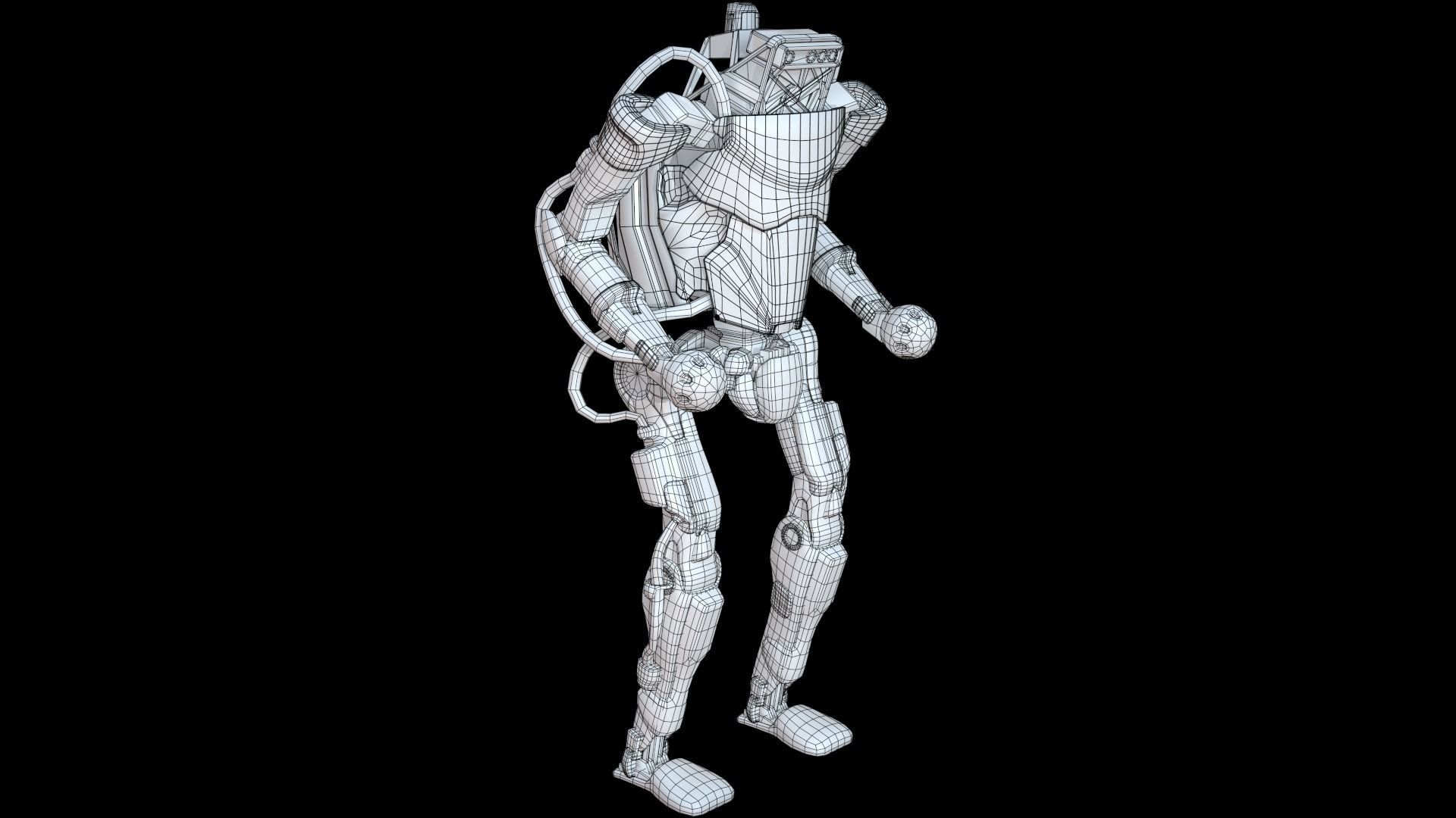 Atlas Robot Boston Dynamics Low-poly 3D model_16