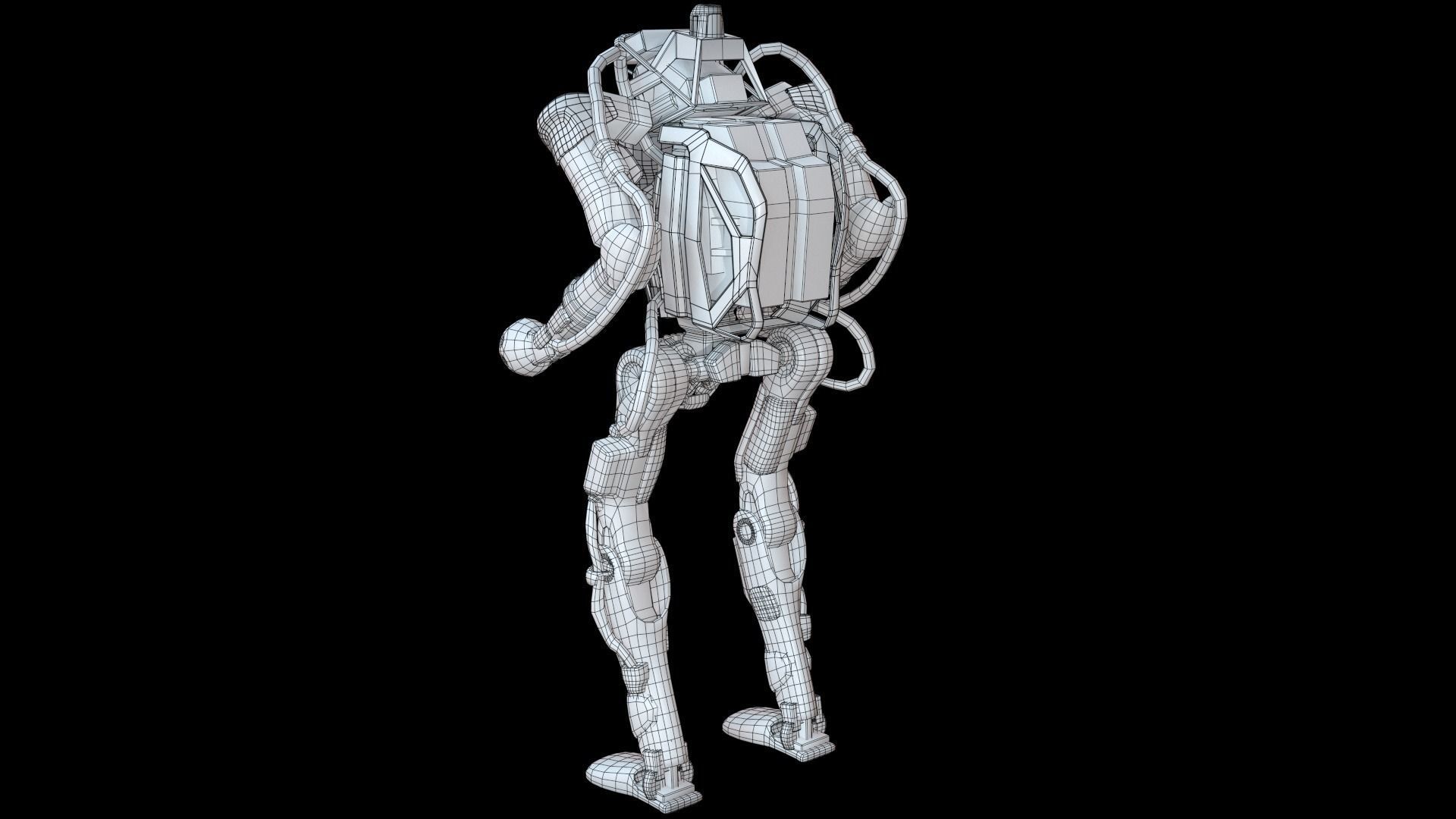 Atlas Robot Boston Dynamics Low-poly 3D model_14