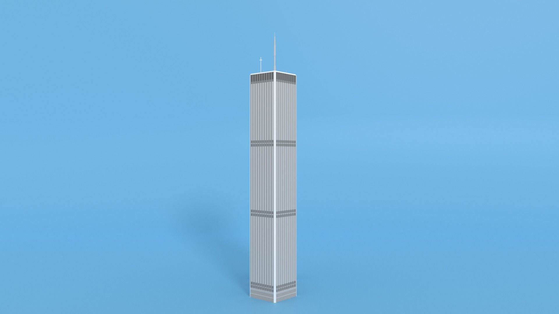 Cartoon World Trade Center Twin Towers New York Low-poly 3D model_32