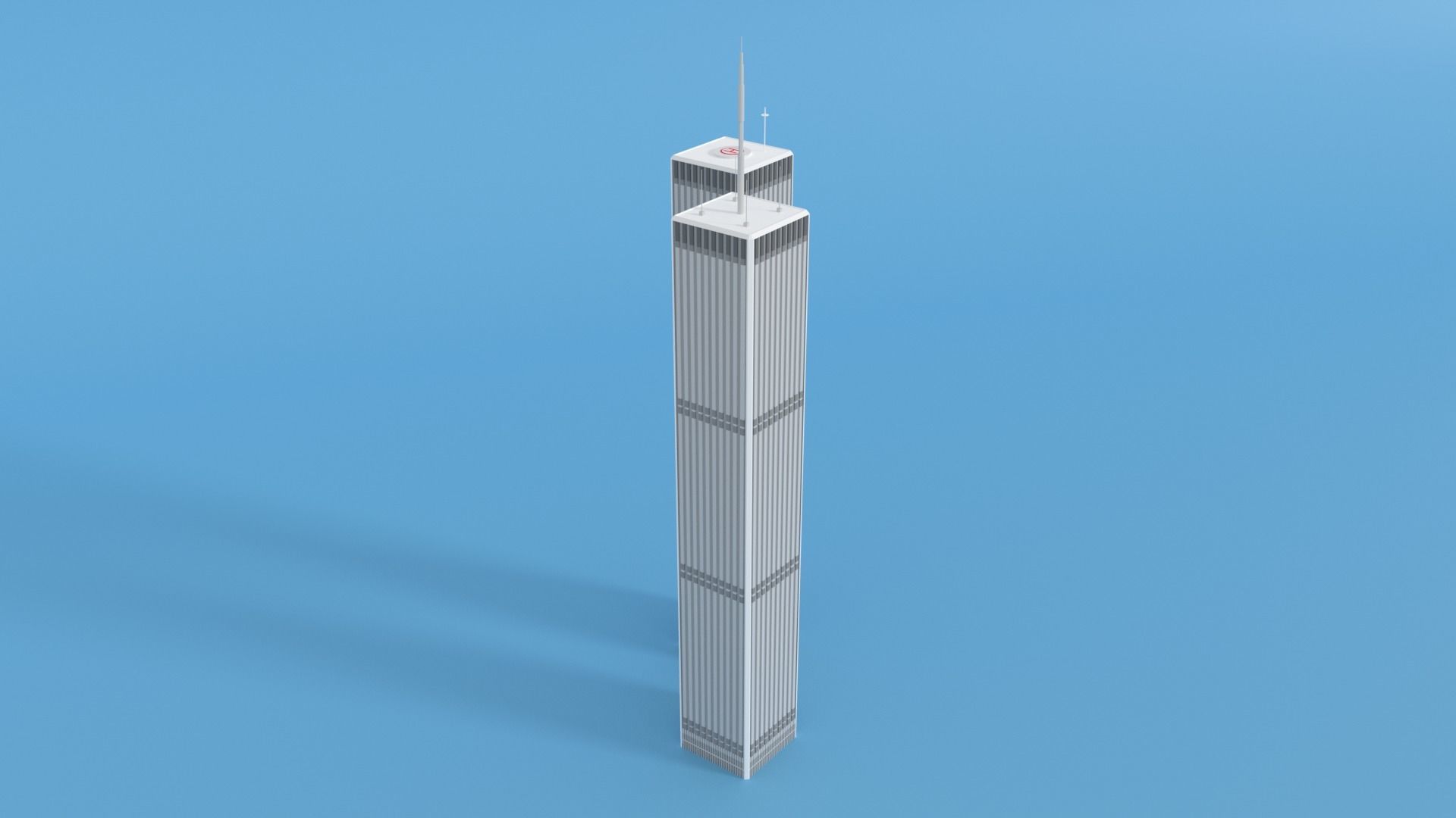 Cartoon World Trade Center Twin Towers New York Low-poly 3D model_14