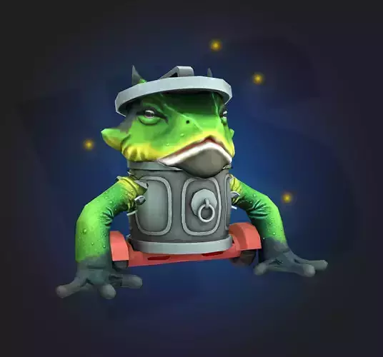 Toad warrior Free low-poly 3D model