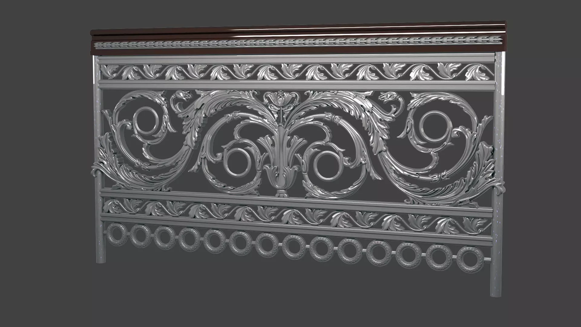 Buckingham Staircase Railing 3D model_0