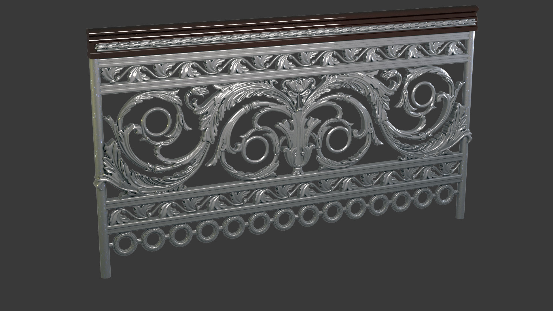 Buckingham Staircase Railing 3D model_2