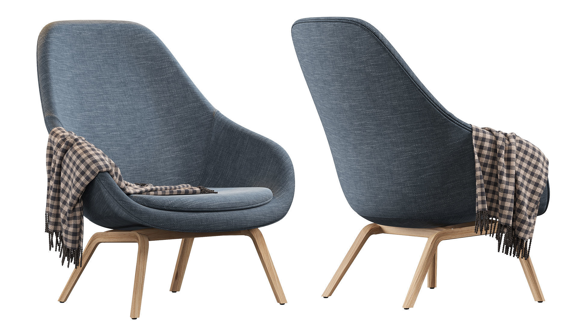 HAY LOUNGE ARMCHAIR 3D model_2