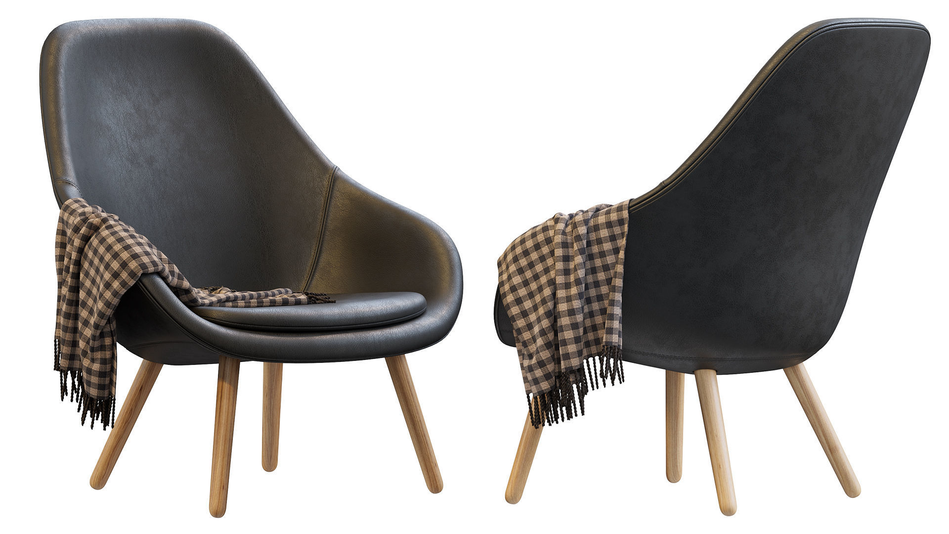 HAY LOUNGE ARMCHAIR 3D model_3