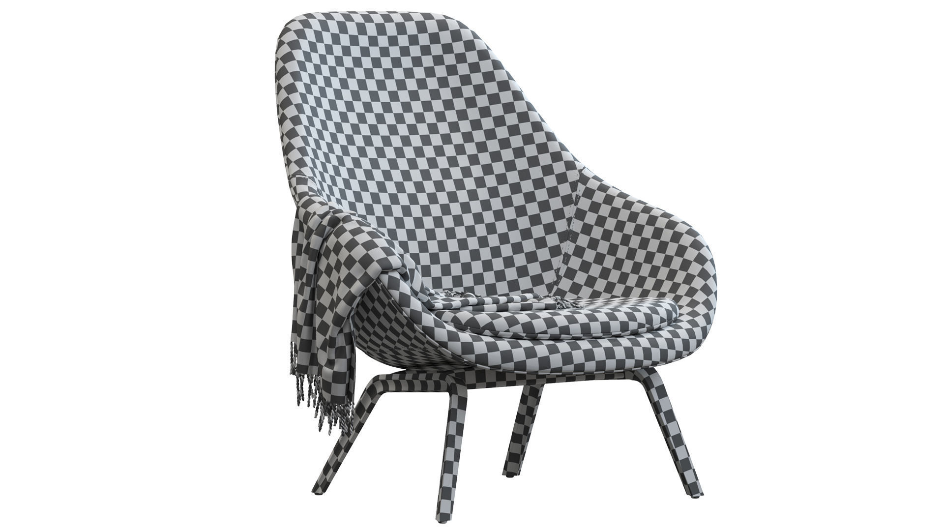 HAY LOUNGE ARMCHAIR 3D model_7