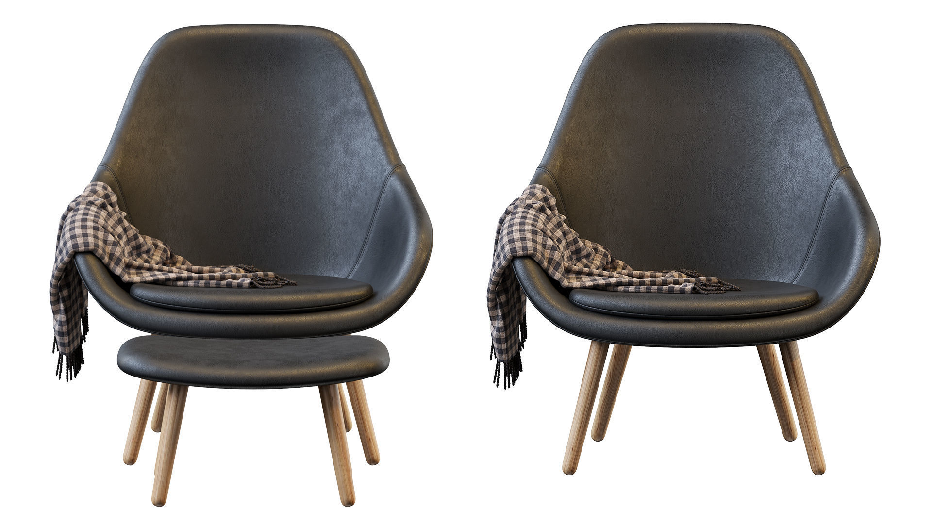 HAY LOUNGE ARMCHAIR 3D model_5