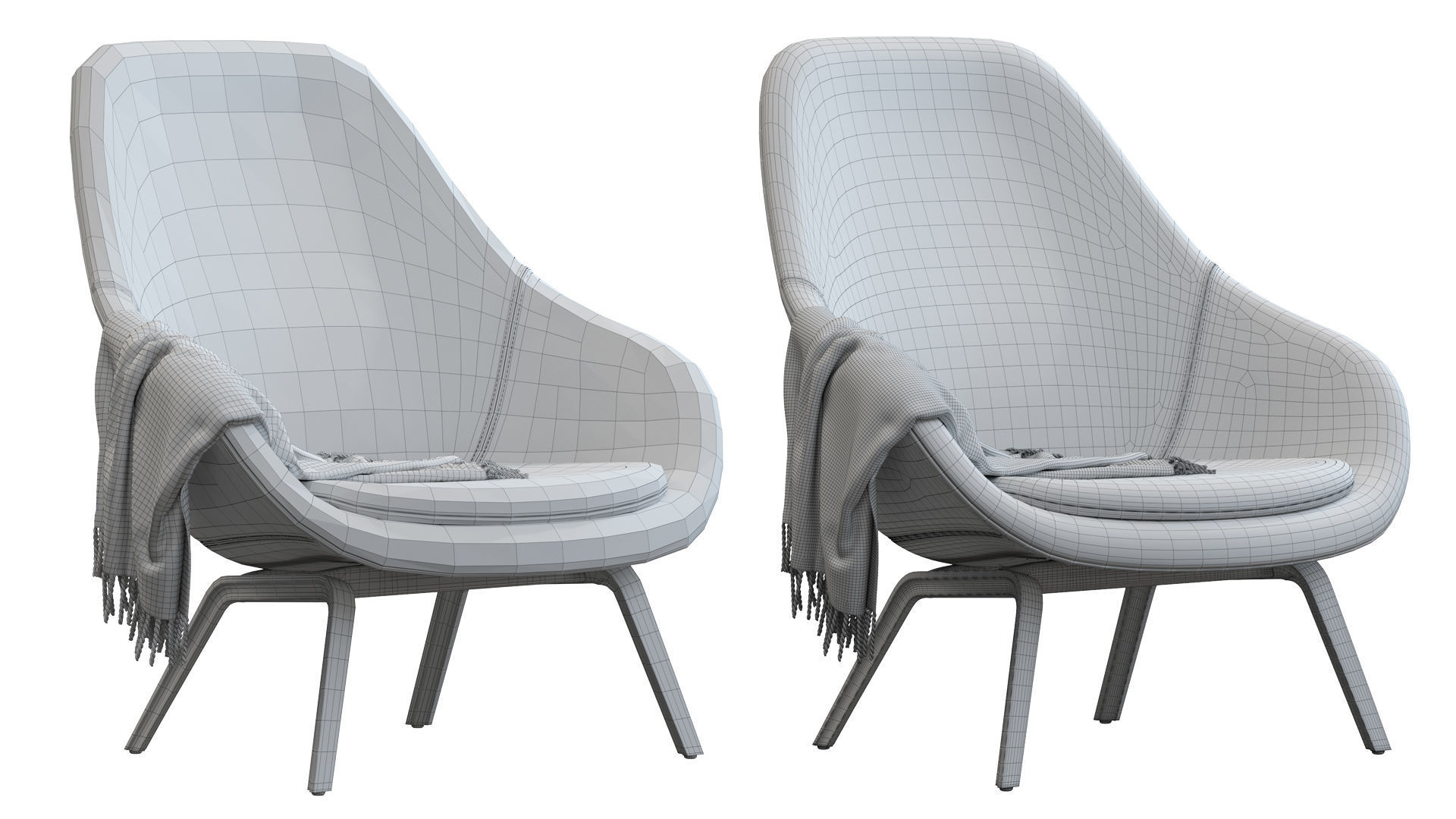 HAY LOUNGE ARMCHAIR 3D model_6