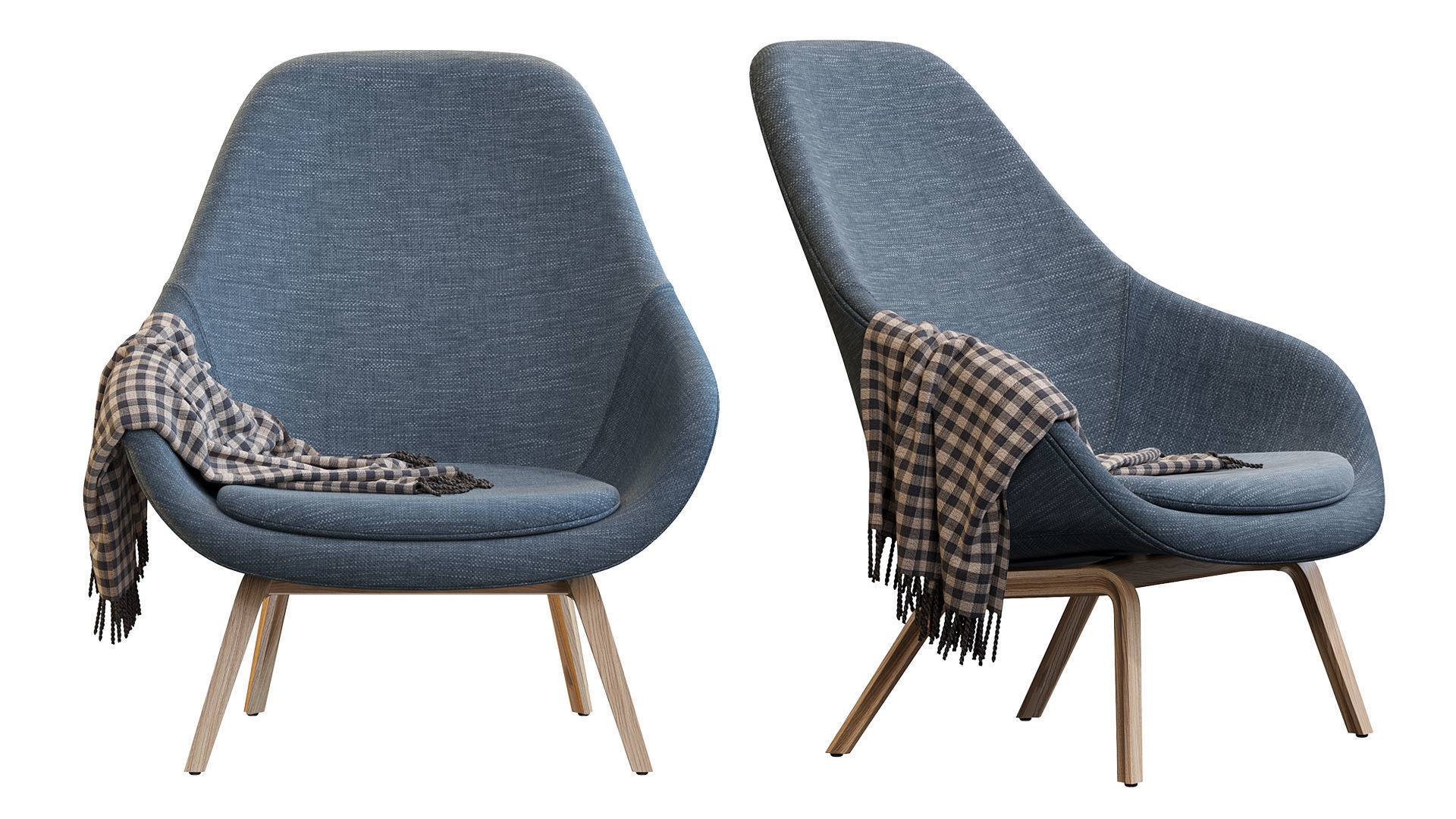 HAY LOUNGE ARMCHAIR 3D model_4