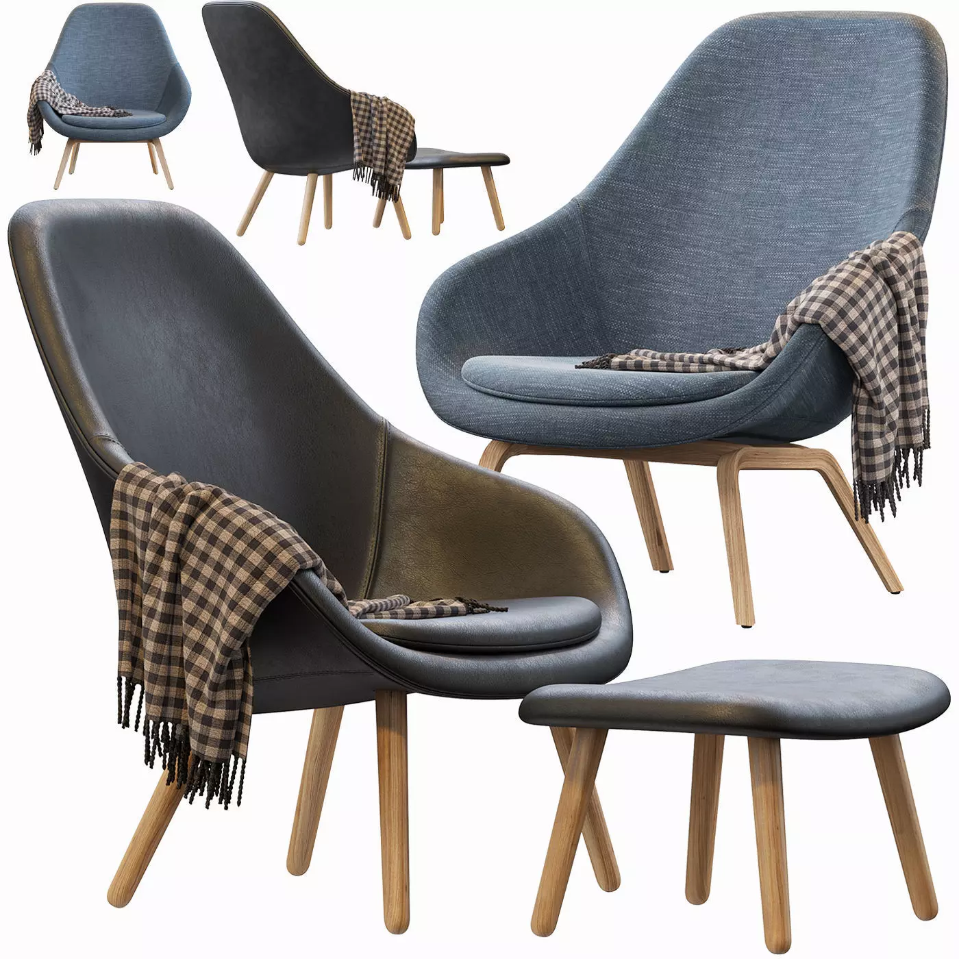 HAY LOUNGE ARMCHAIR 3D model_0