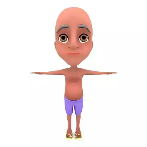BOY KID CHARACTER Low-poly 3D model