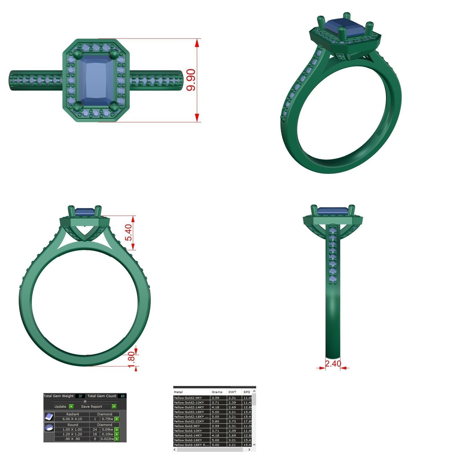 Jewelry CAD Printable file with Videos and Photos Render view 3D print model_24