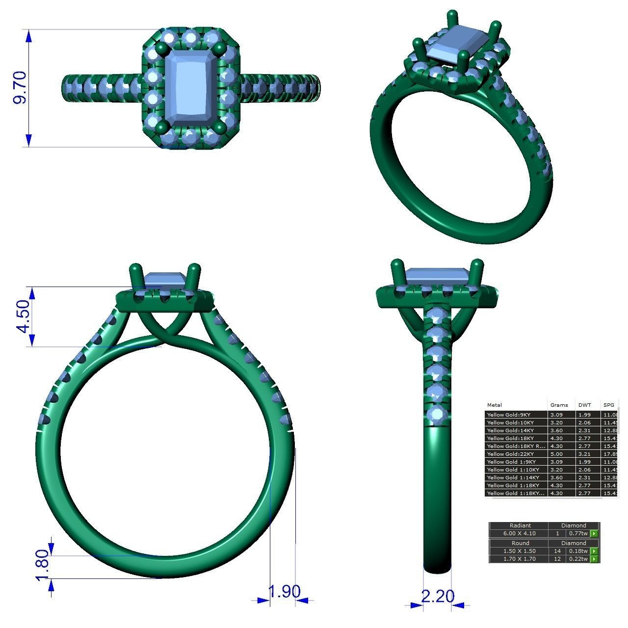 Jewelry CAD Printable file with Videos and Photos Render view 3D print model_24