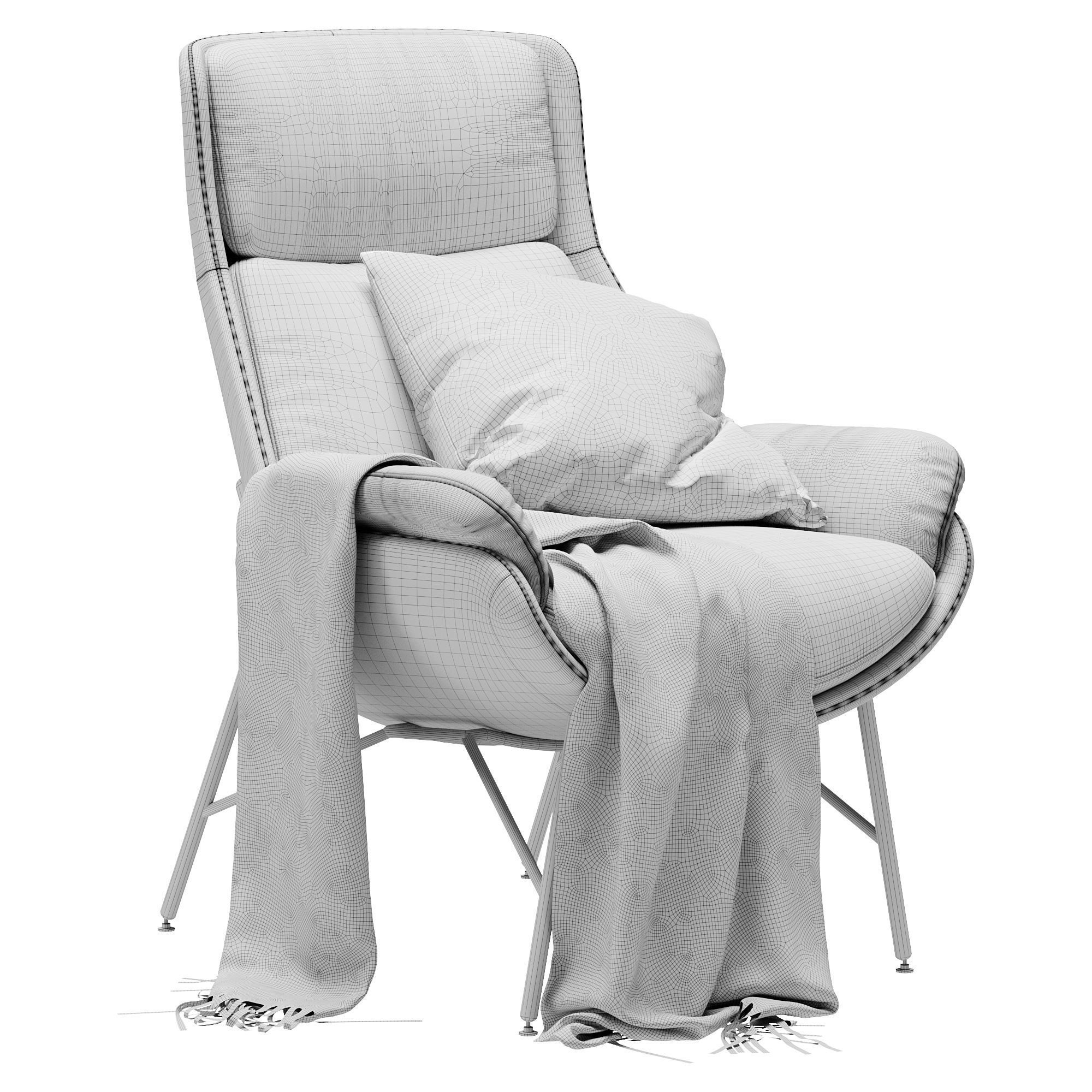 Ditre italia beetle armchair 3D model_6