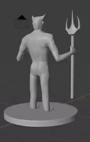 3d devil model statue