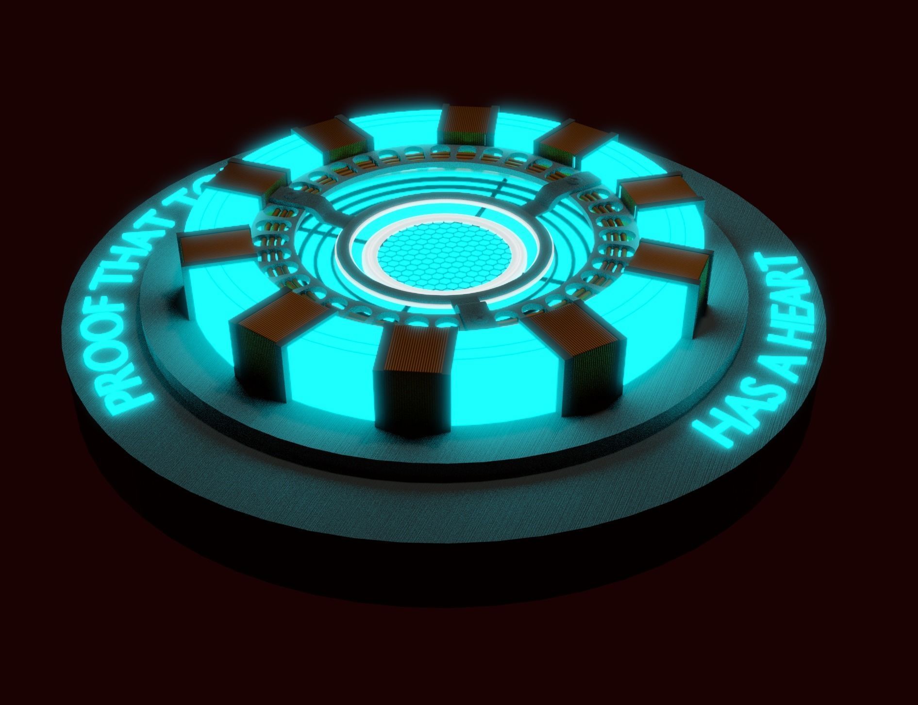 Iron Man arc reactor 3D model_1