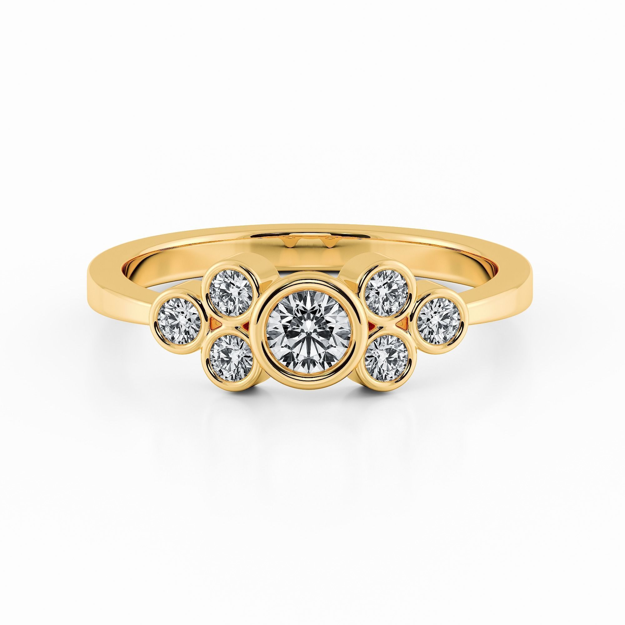 CJCRING061 diamond cluster ring gold 3D print model_3