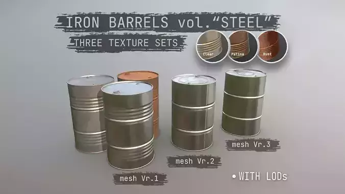 Cargo Iron Barrels 200L Steel
