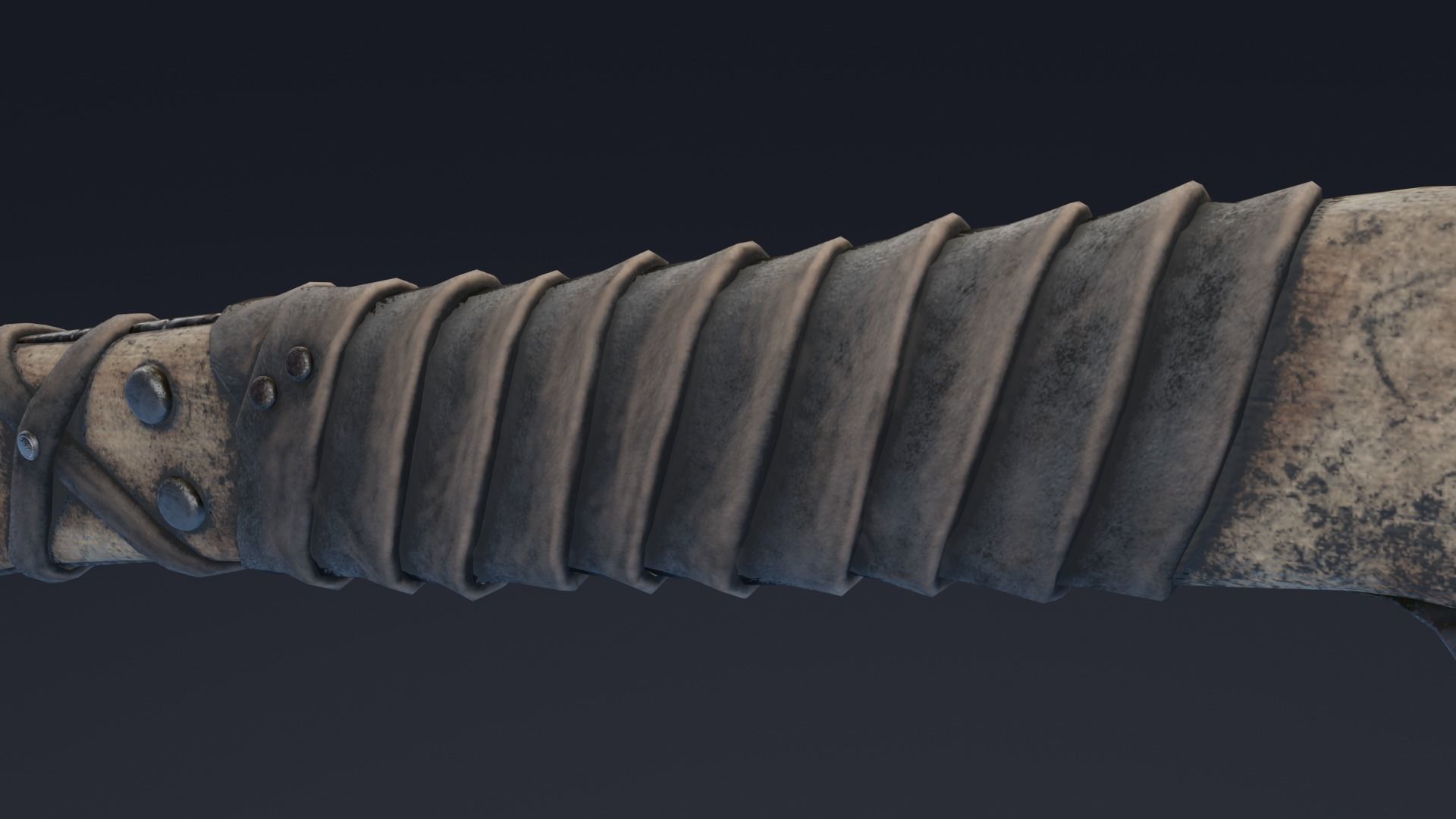 Axe curved handle PBR Low-poly Game Ready Low-poly 3D model_6