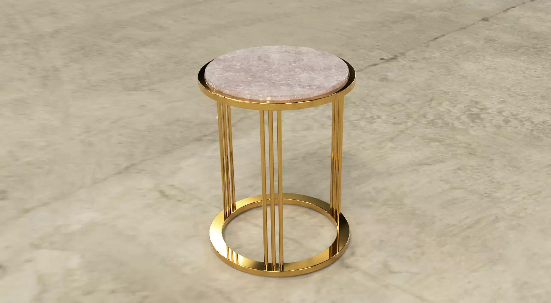 Round side table by Giuliano Tincani 3D model_0