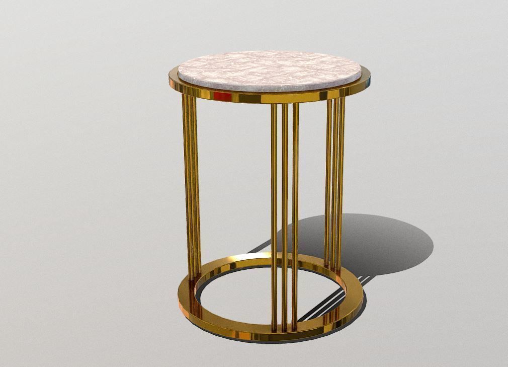 Round side table by Giuliano Tincani 3D model_4