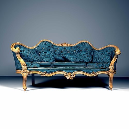 classic sofa  3D model 3