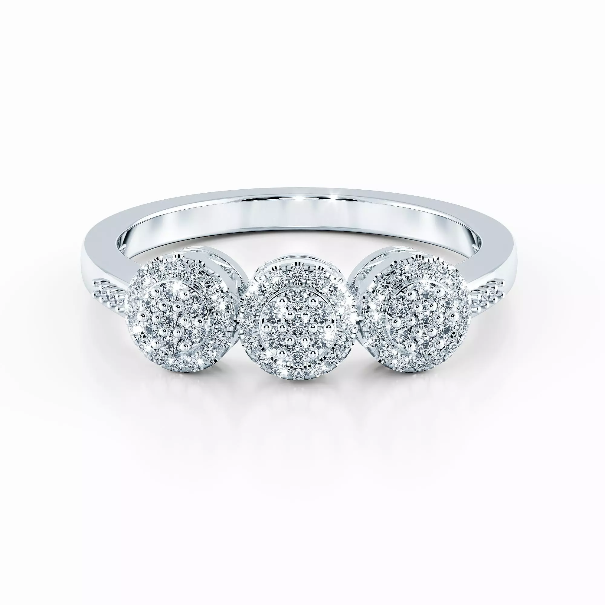 CJCRING036 rose gold three stone ring with diamonds 3D print model_0