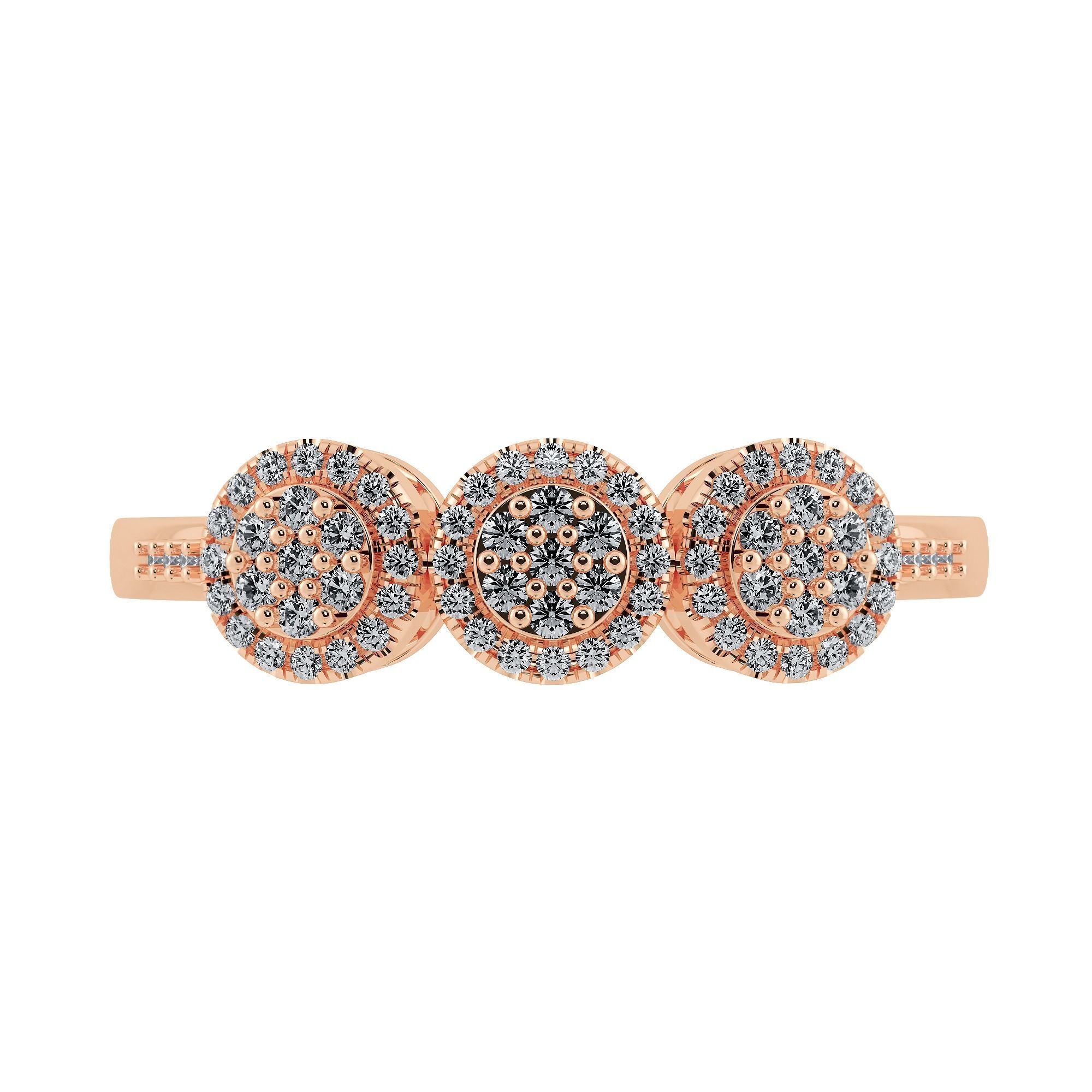 CJCRING036 rose gold three stone ring with diamonds 3D print model_17