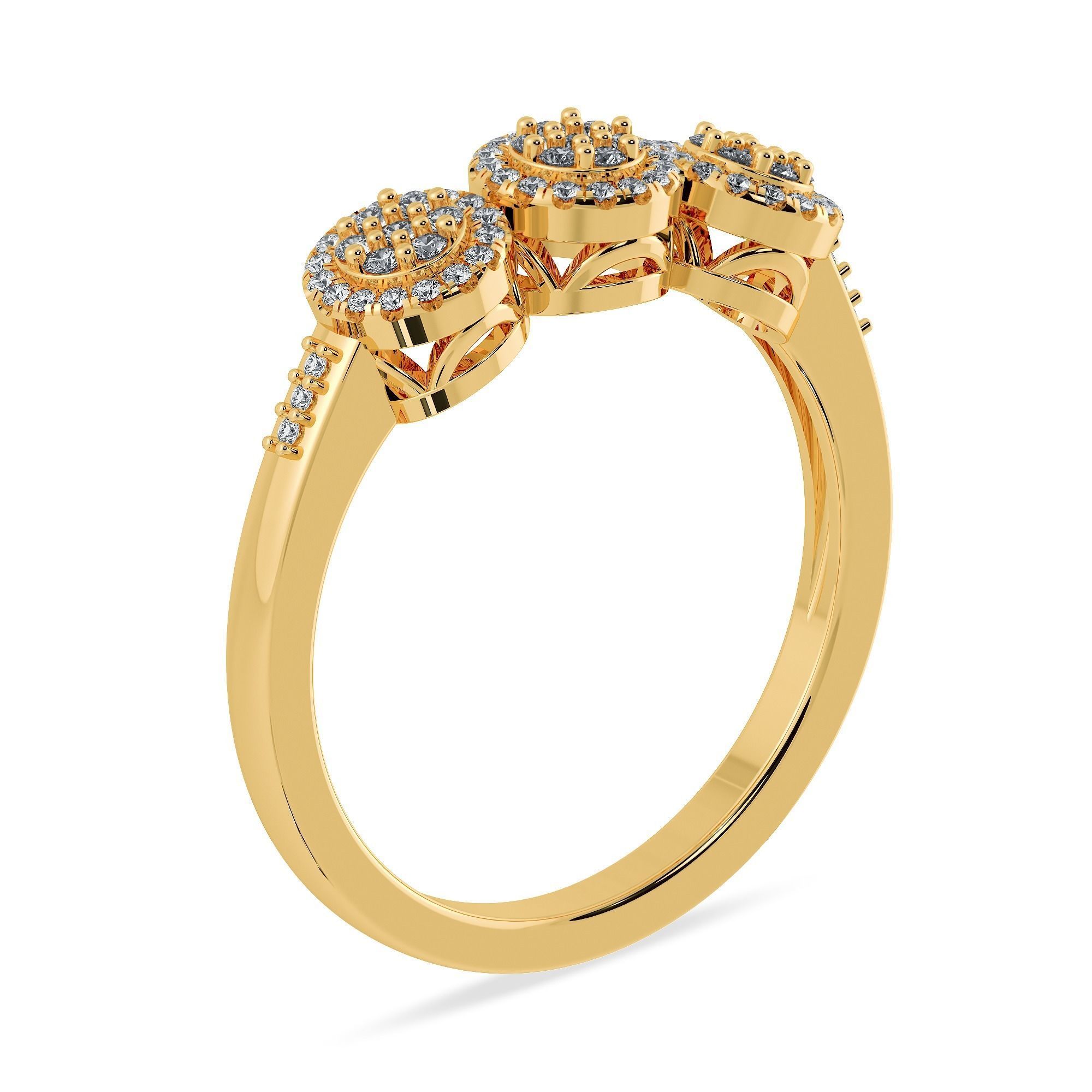 CJCRING036 rose gold three stone ring with diamonds 3D print model_15
