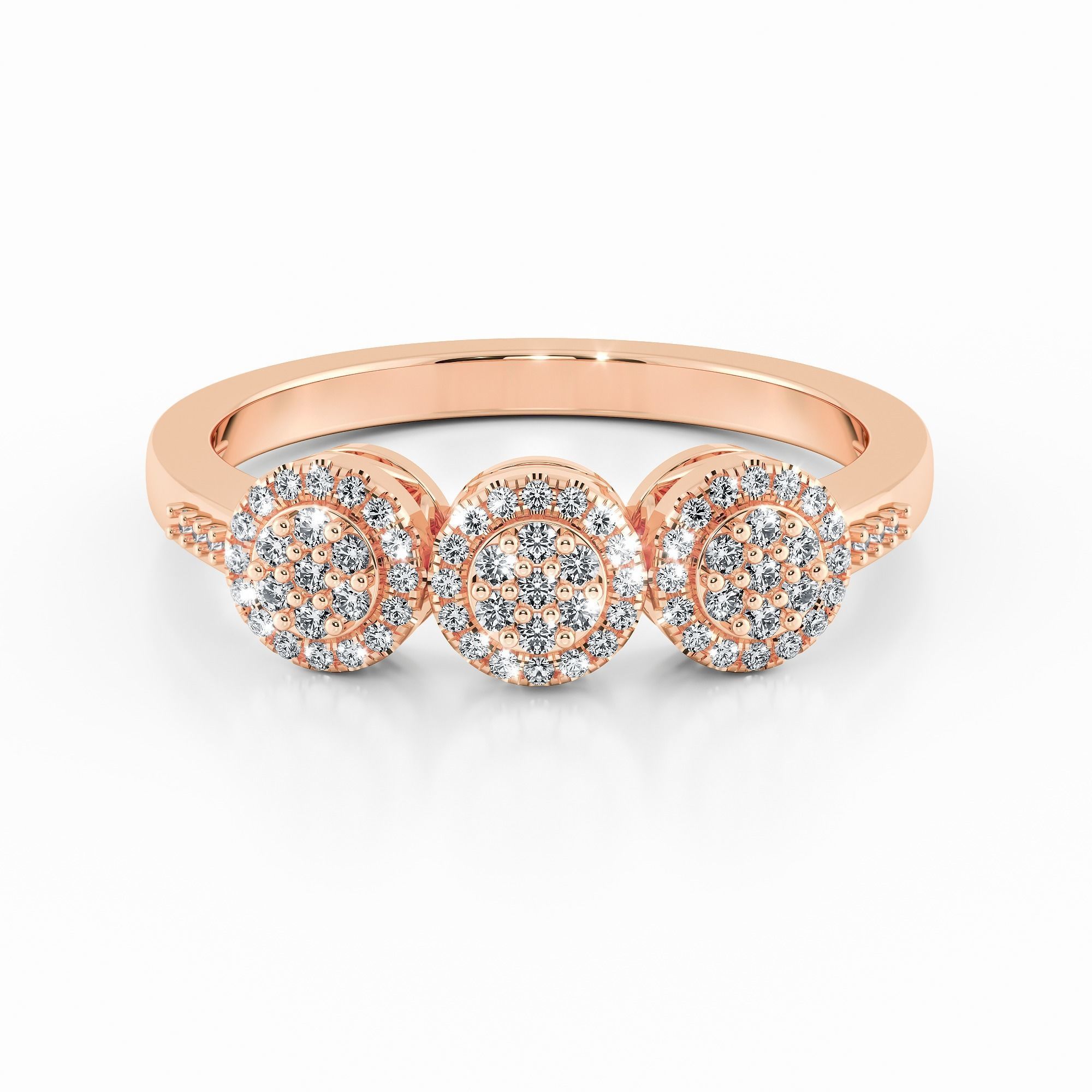 CJCRING036 rose gold three stone ring with diamonds 3D print model_2