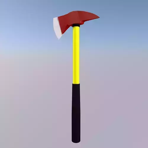Fire Axe game ready PBR low poly