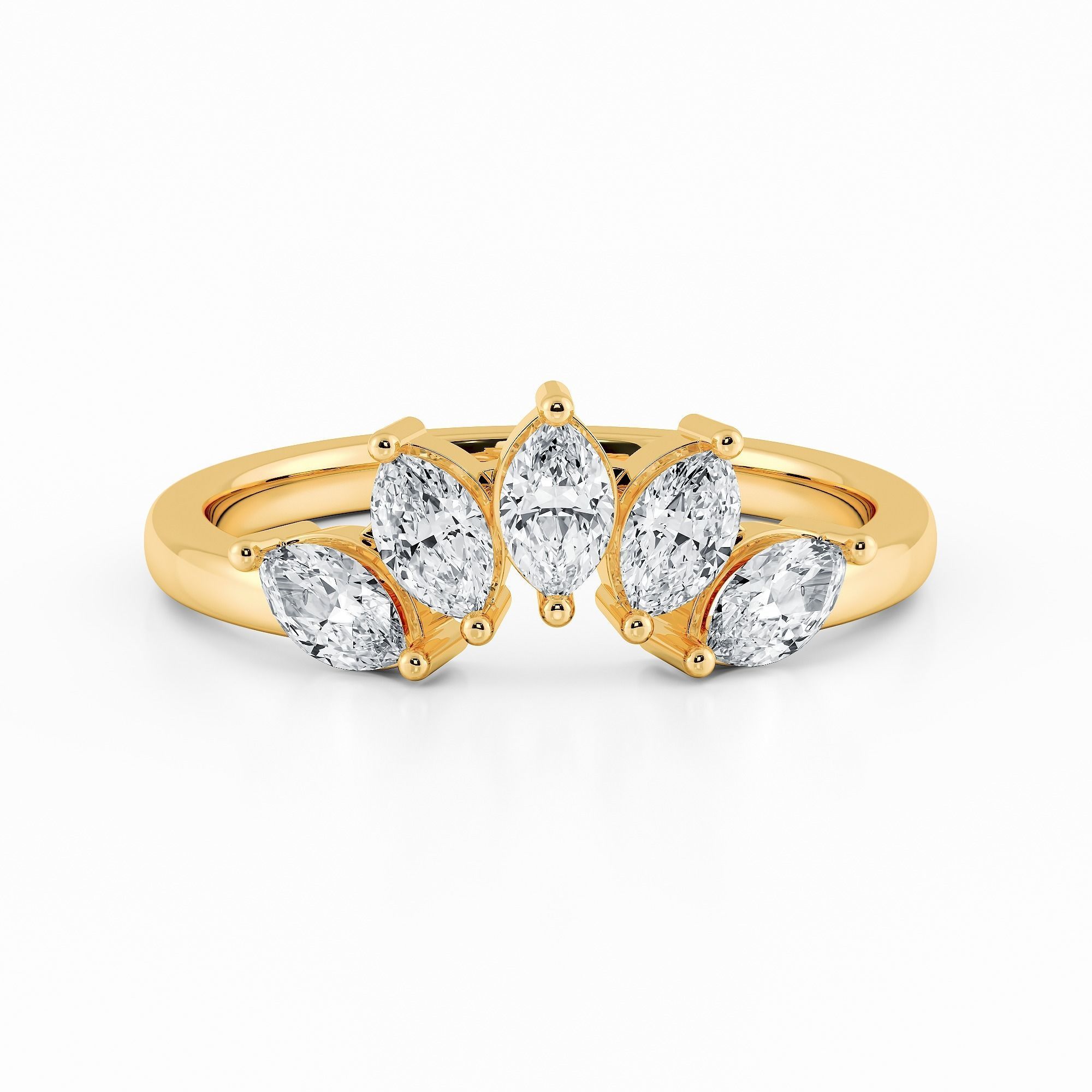 CJCRING030 marquise cut diamond ring 3D print model_1