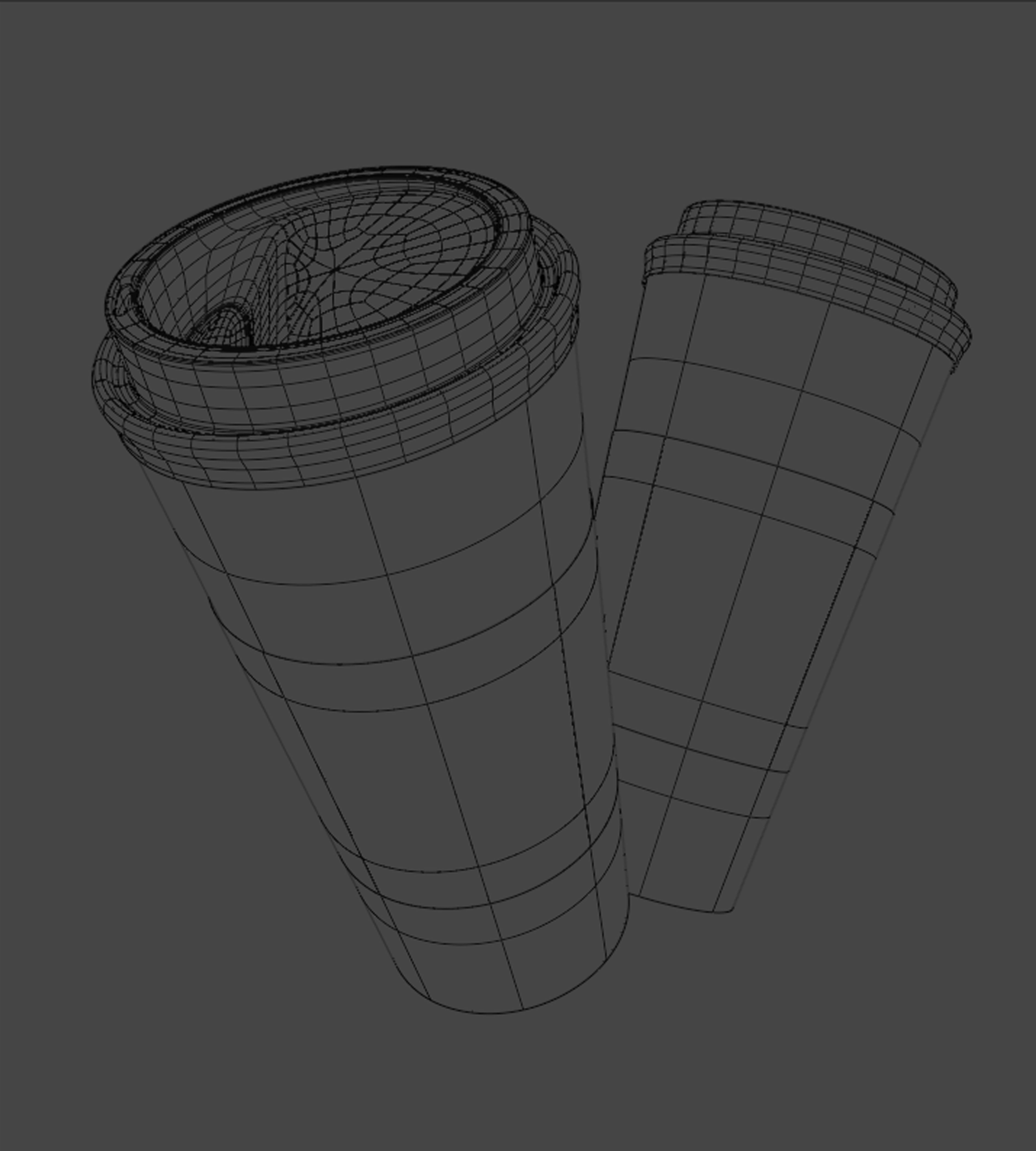 Plastic Coffee Cup 3D model_2