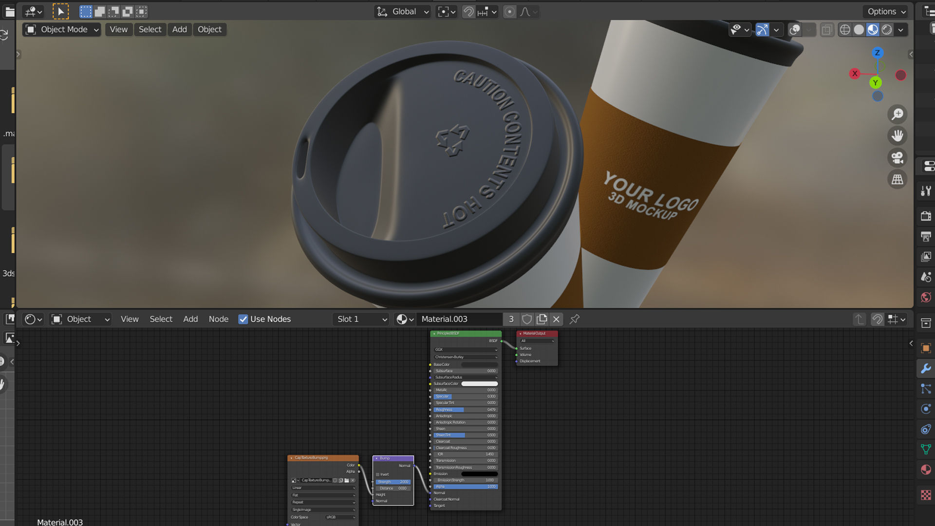 Plastic Coffee Cup 3D model_7
