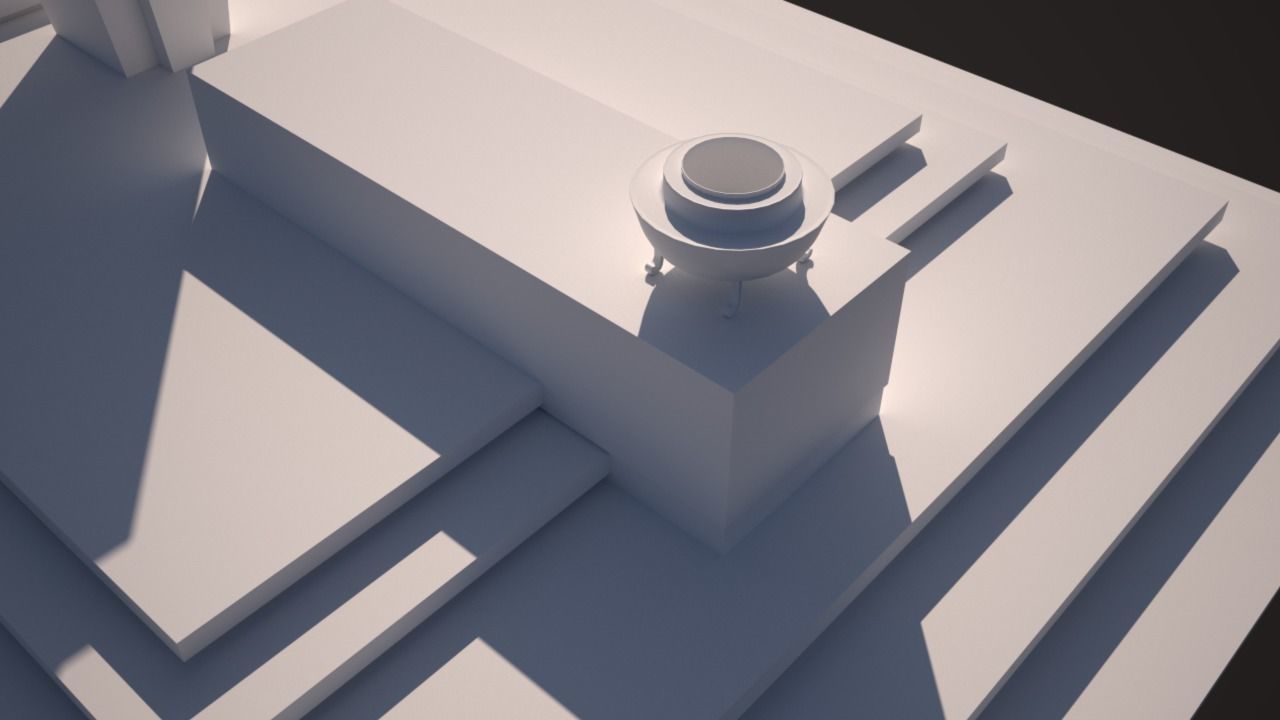 GHANA INDEPENDENCE SQUARE TORCHER Low-poly 3D model_4