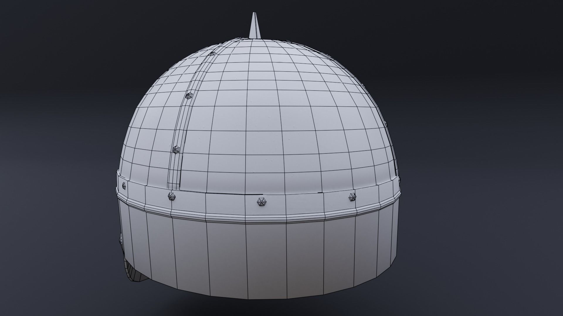 Viking helmet from Gjermundby Game ready model Low-poly 3D model_5