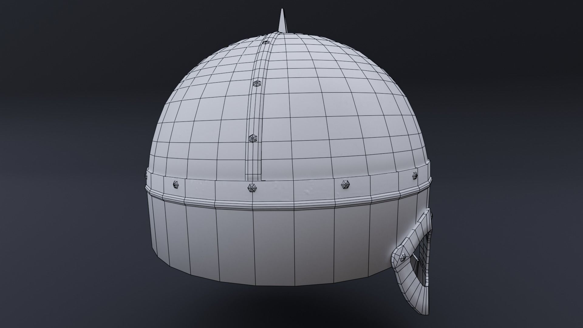 Viking helmet from Gjermundby Game ready model Low-poly 3D model_4