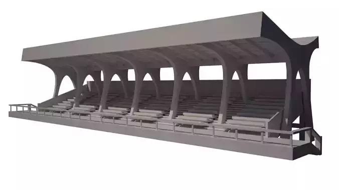 GHANA INDEPENDENCE SQUARE BENCH Low-poly 3D model