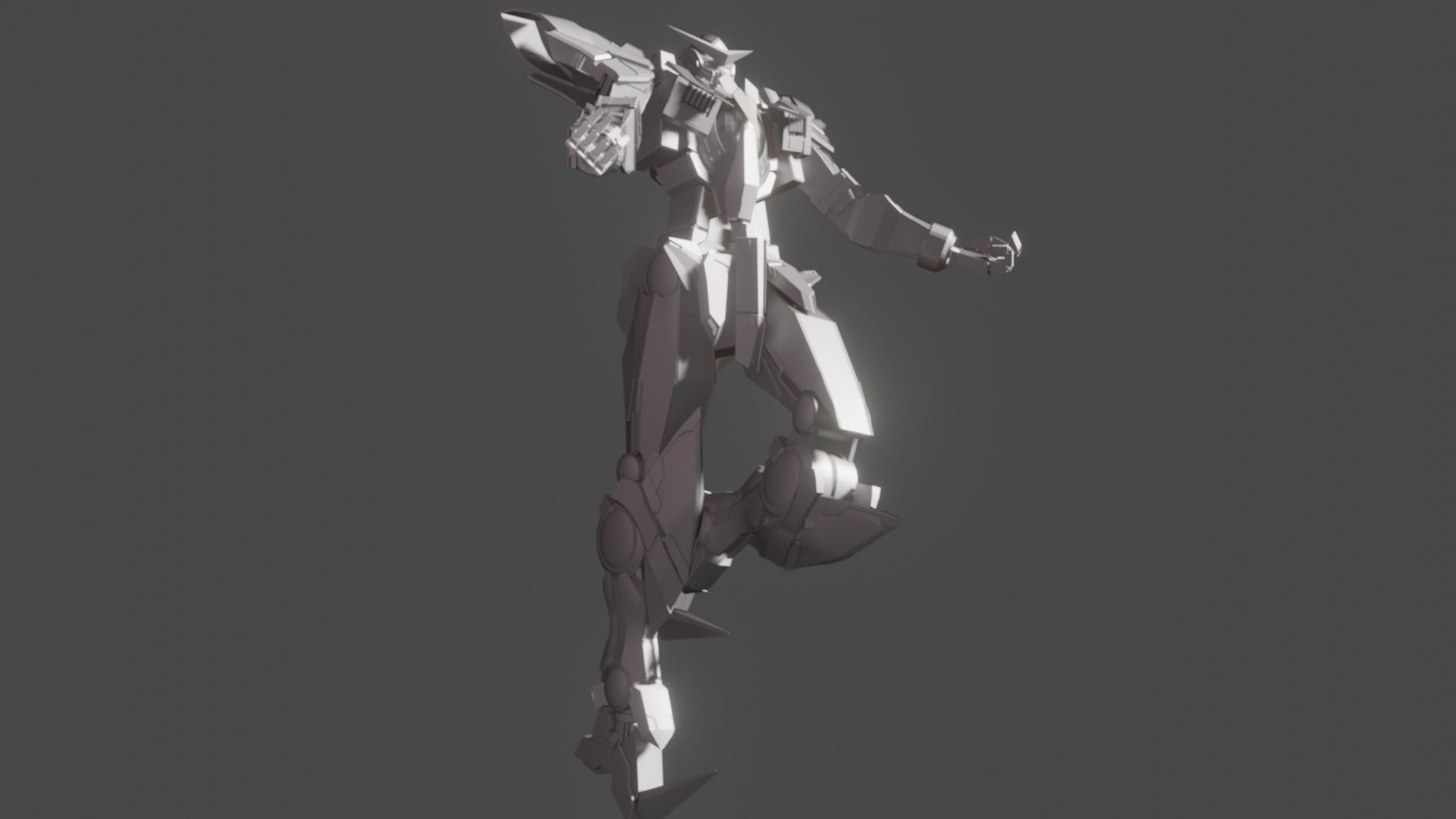mecha-gundam exia  Free low-poly 3D model_1