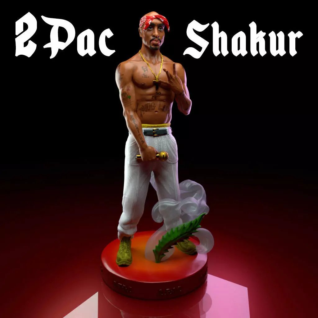 TuPac Shakur -THe Legend Of Rap- 25 cm 3D print model_0