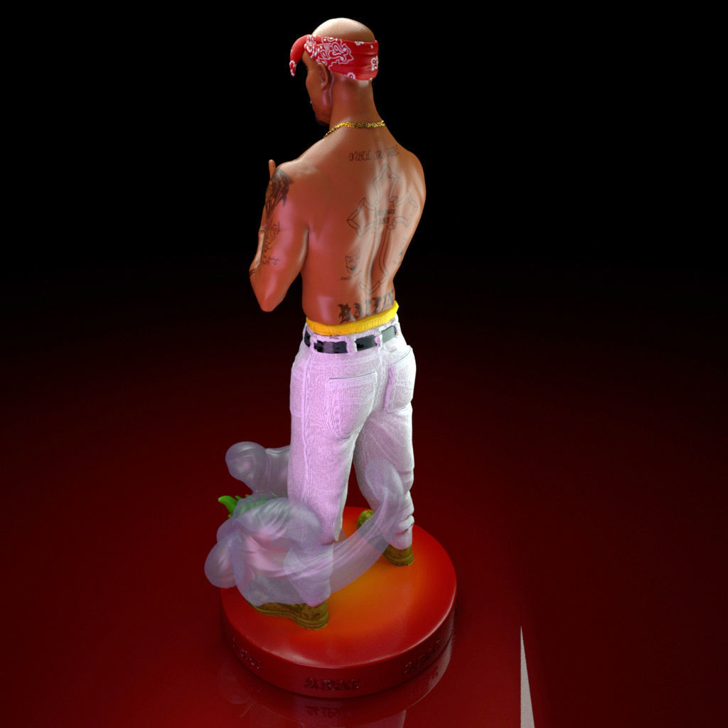 TuPac Shakur -THe Legend Of Rap- 25 cm 3D print model_5