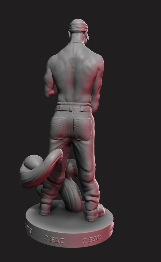 TuPac Shakur -THe Legend Of Rap- 25 cm 3D print model_11